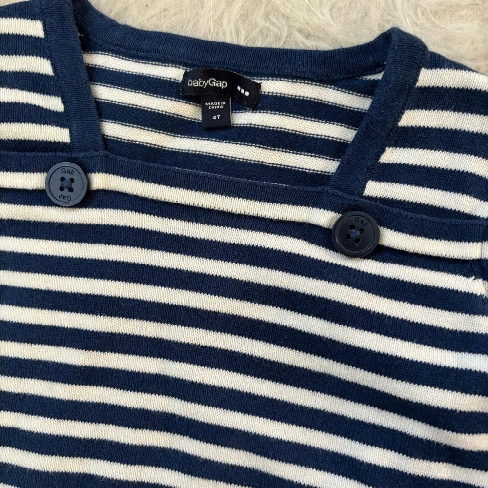 GAP Navy and White Striped Kids Sweater